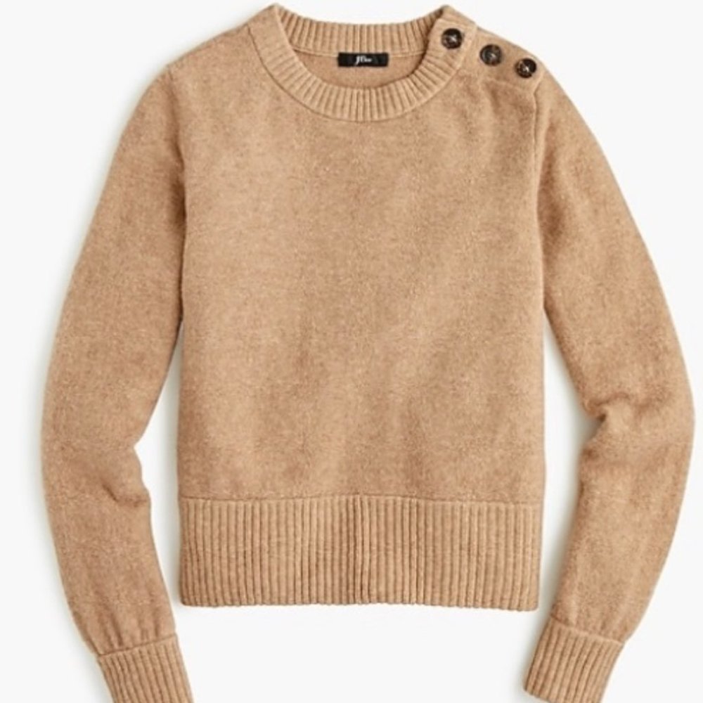 Jcrew button detail crewneck
